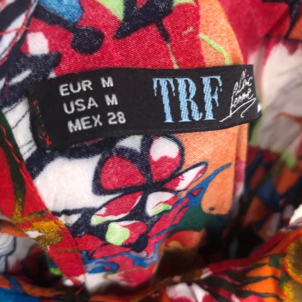 Zara Colorful Floral Mini Dress Ruffle Tiered - Picture 5 of 8